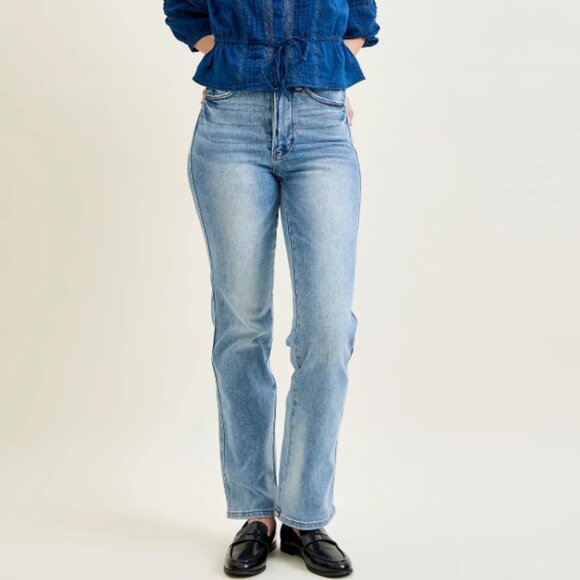 Judy Blue Denim - Judy Blue Jeans High Rise Tummy Control Straight Leg Size 16W